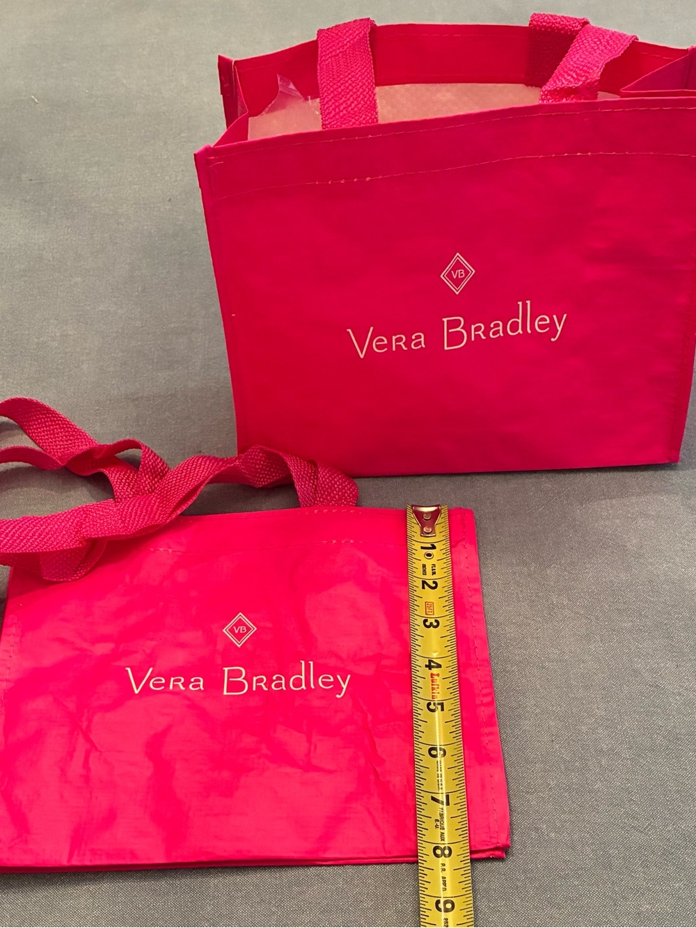 Vera Bradley Hot Pink Small Totes / Shopping or Gift Bags